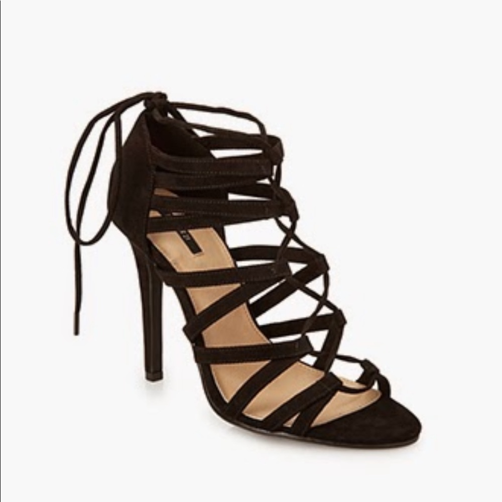 Forever 21 Strap High Heels Black sz 9